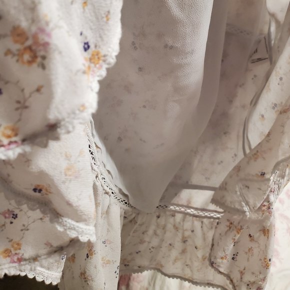 LoveShackFancy Silk Floral Midi Dress Medium - Picture 6 of 12